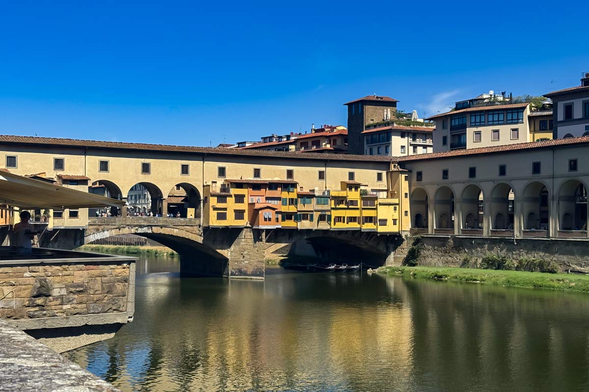Ponte Vecchio bridge in afternoon light must-see on Florence one day itinerary
