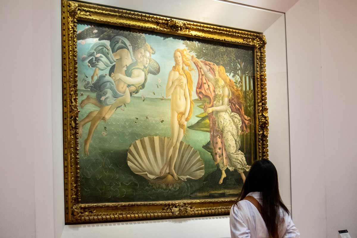 Botticelli's Birth of Venus at Uffizi Gallery Florence iconic Renaissance painting