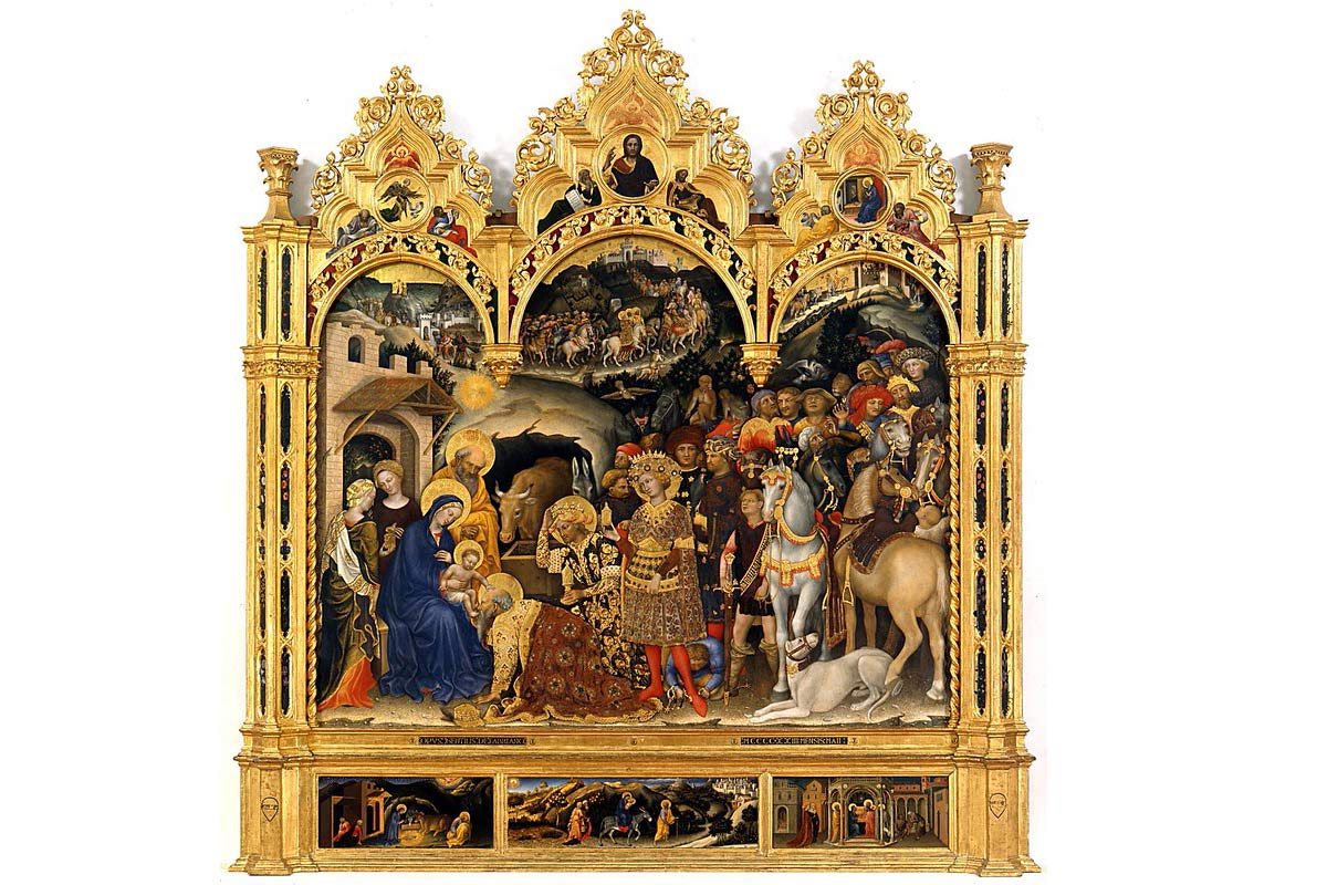 Gentile da Fabriano's Adoration of the Magi at Uffizi Gallery