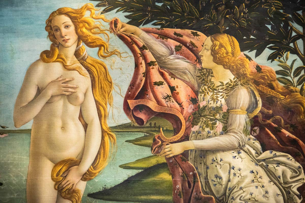 Botticelli's Birth of Venus at Uffizi Gallery Florence