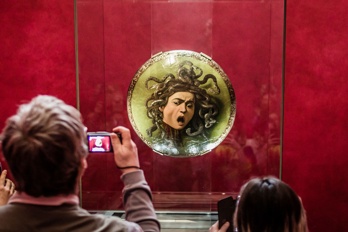 Caravaggio's Medusa at Uffizi Gallery