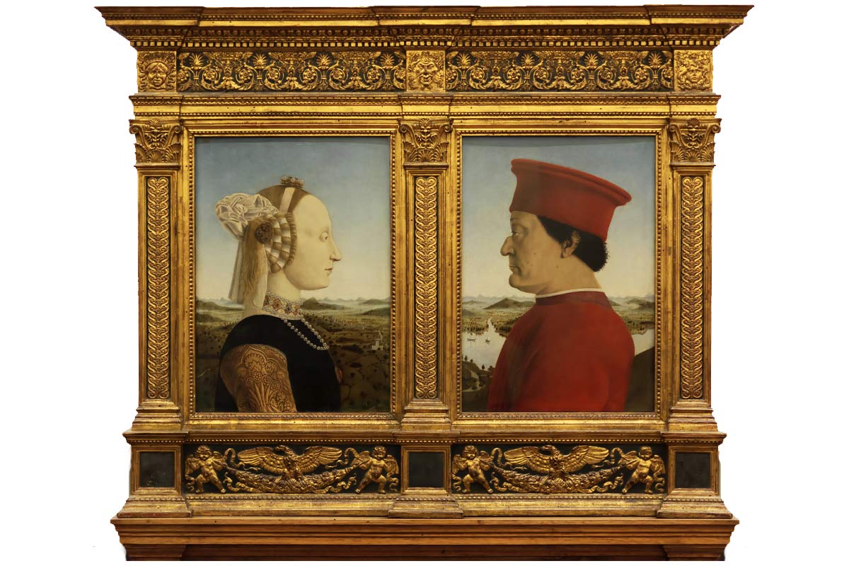 Piero della Francesca's Duke and Duchess of Urbino at Uffizi Gallery