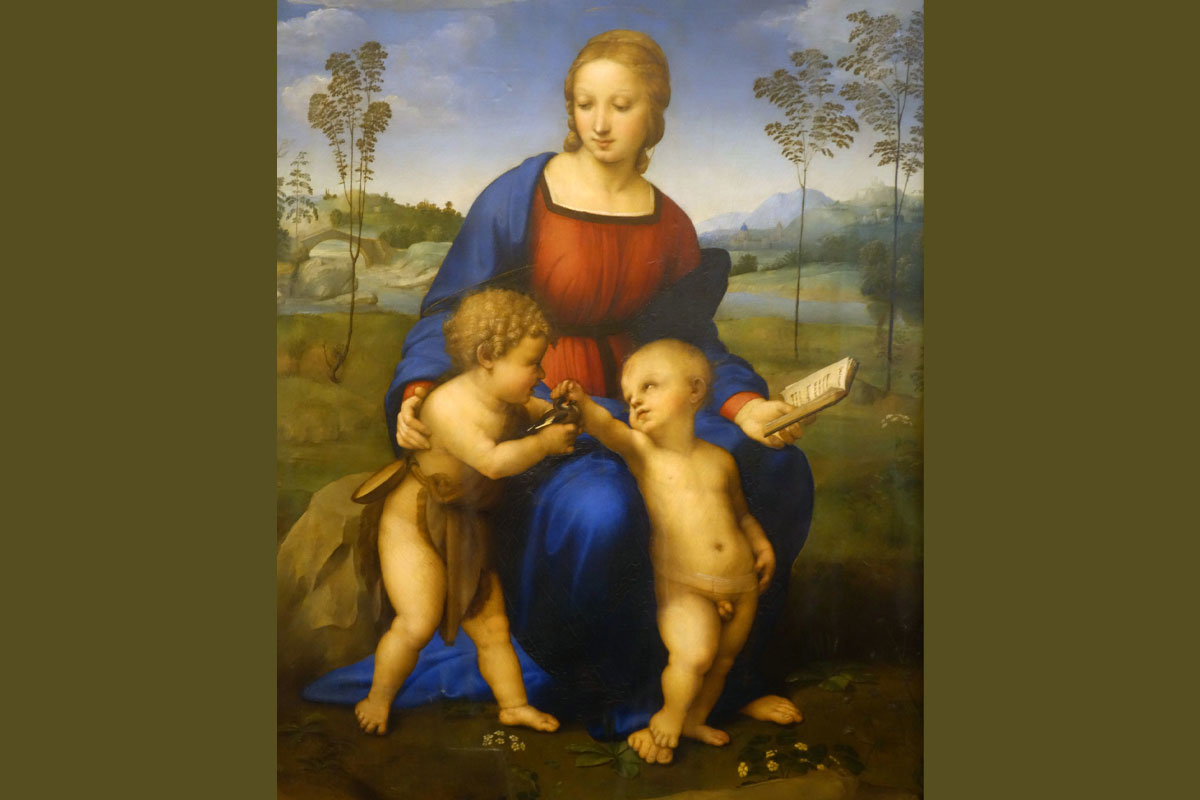 Madonna of the Goldfinch by Raphael at Uffizi Gallery